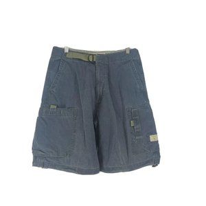 American Eagle Cargo Shorts Men's Size 32 Blue Belted